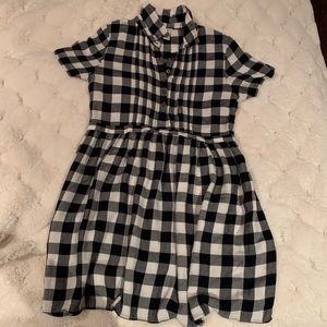F21 flannel button up dress